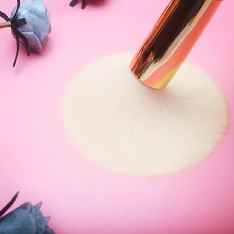 HXT-001F 5pcs mini vegan hair metal handle cosmetic beauty tools brushes cosmetic brushes kit for daily brush make up travelling