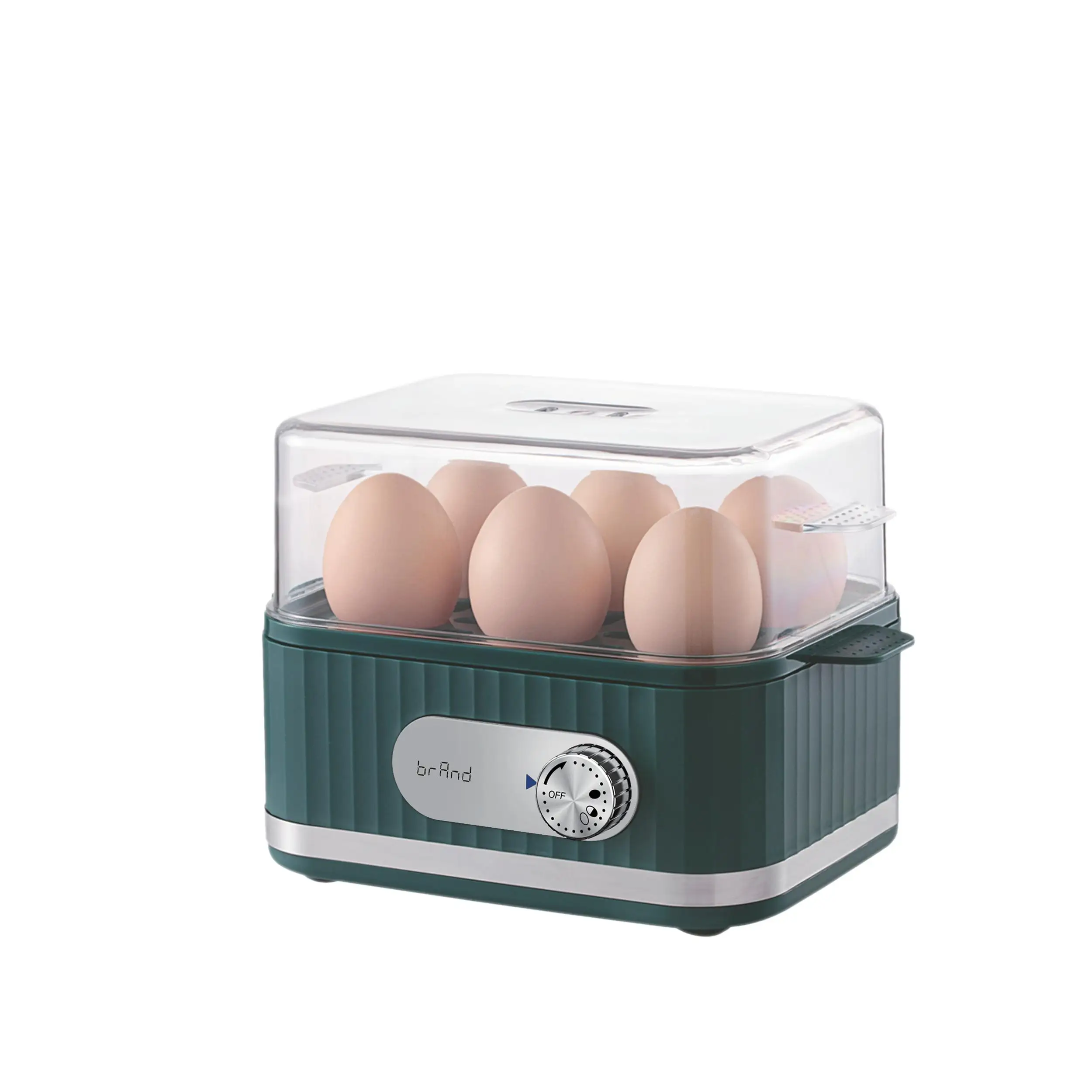 Easy Egg Cooker Electric 6-Egg Capacity, Soft, Medium, Hard-Boiled Egg Cooker with Auto Shut-Off, Measuring Cup Included,