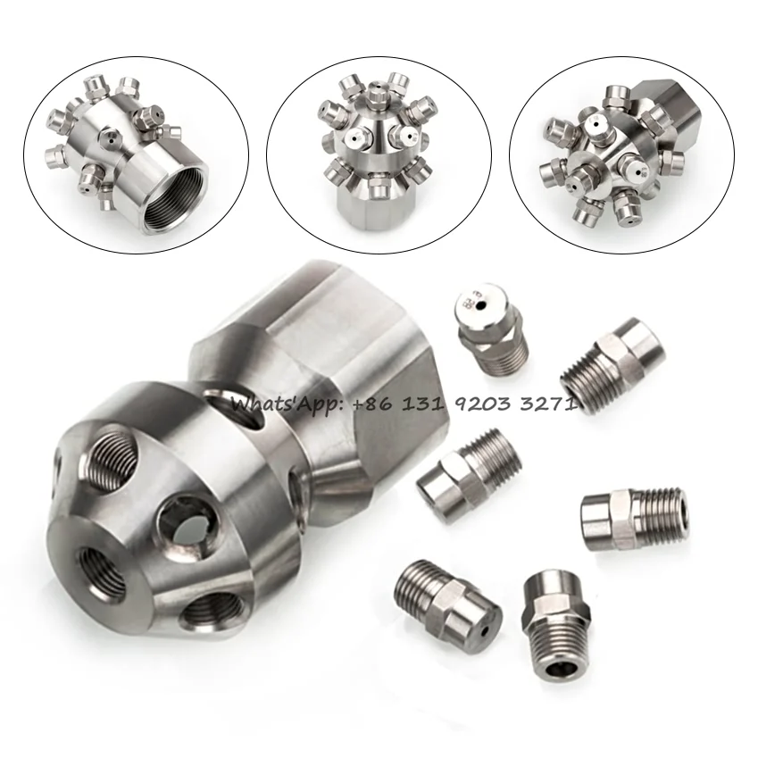 SS304 Stainless Steel Fixed 7-Head Tank Washing Nozzles home garden 13-Head Stationary Cluster TankJet Cleaning Nozzle