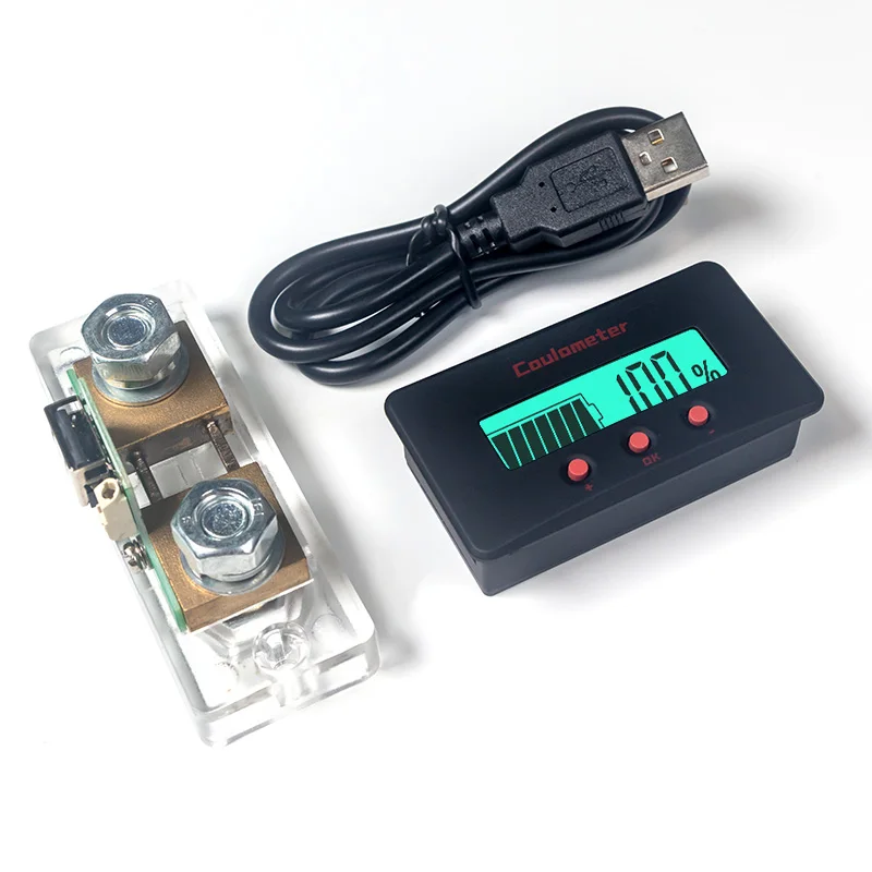 Peacefair PZEM-033 USB Battery Capacity Tester 12V Voltmeter 400A Copper+Iron Shunt 120V Maximum Measuring Voltage Cell Battery