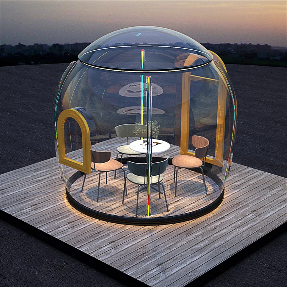 New High Quality Pc Transparent Dome Tent Cafe Con Bagno Bubble Star Room