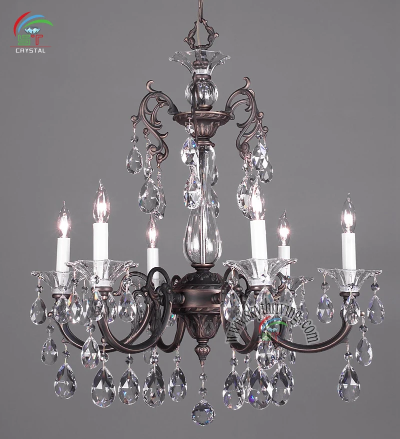 roman bronze via lombardi chandelier lamp