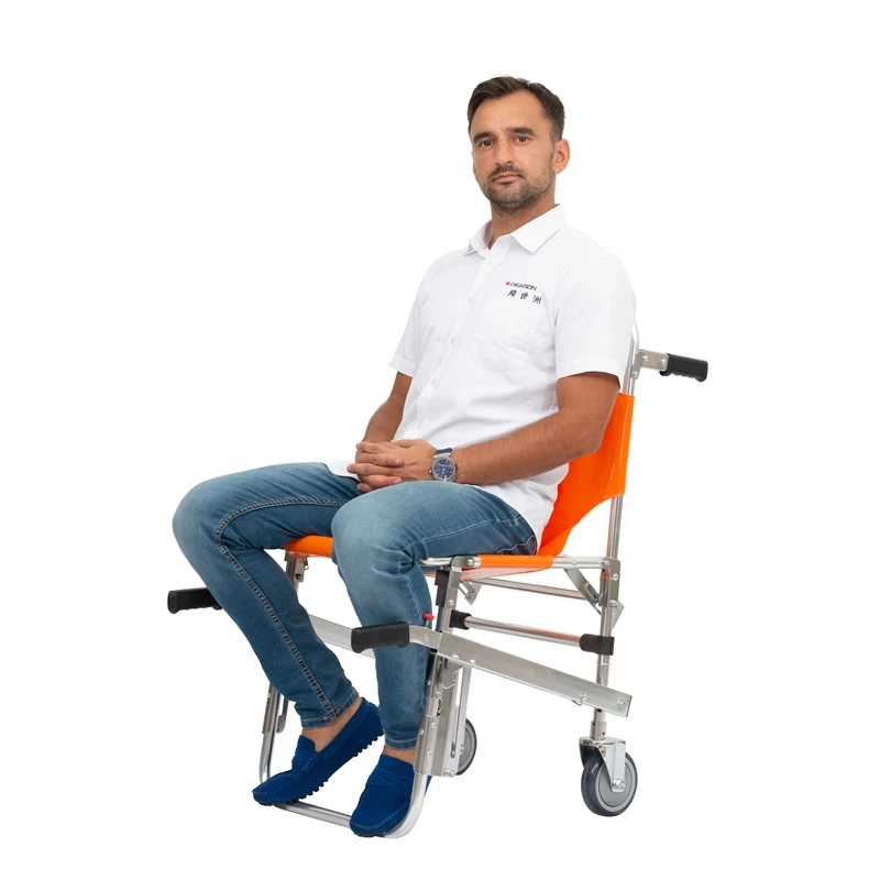 Ambulance Loading Manual Stair Chair Emergency Evacuation Stair Stretcher Trolley For Rescue