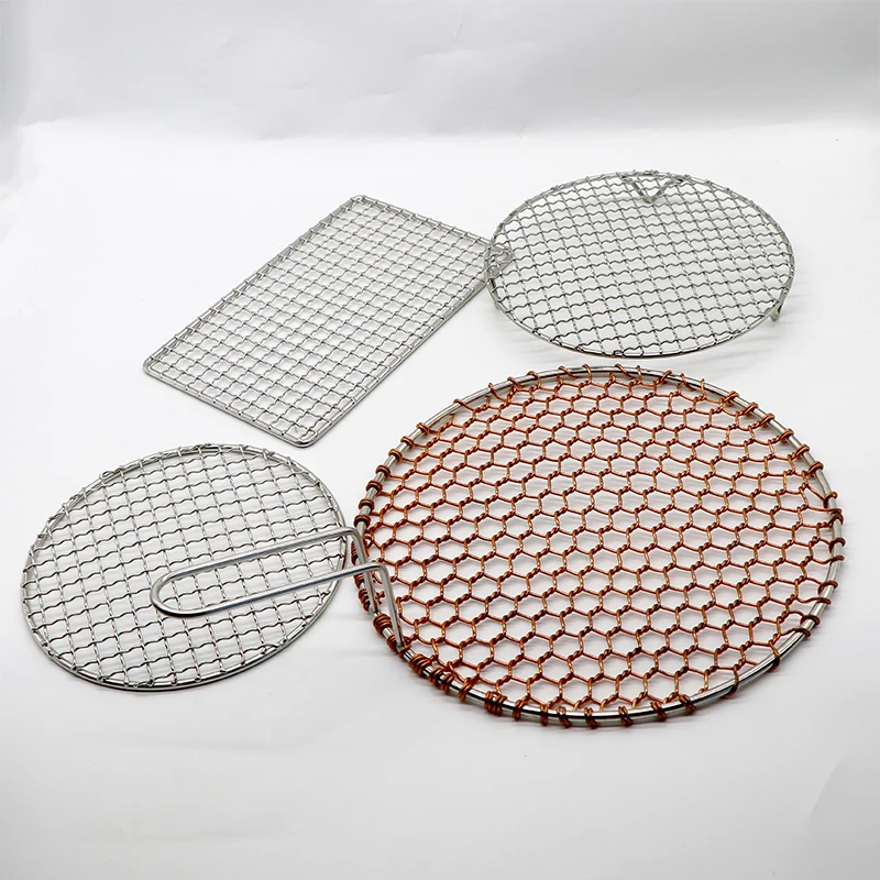 Factory round anti rust and anti-corrosion artificial woven copper barbecue net with diameters of 295 and 330