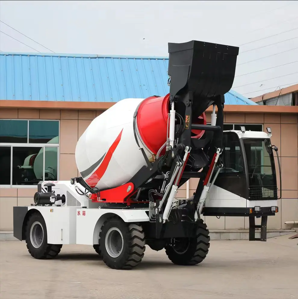 Durable 1.2 Cbm 3.5 Cbm 4 Cbm Fully Hydraulic Mini Transit 2023 Concrete Mixing Truck Trailer Self Loading Concrete Mixer Truck