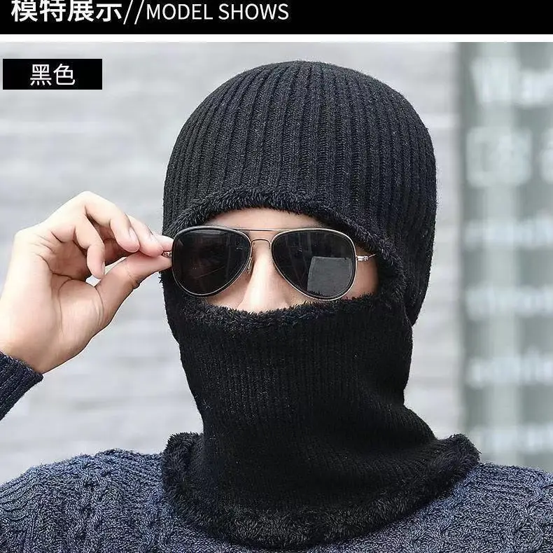 Winter Knitted Balaclava Beanie Hat Warm Cycling Ski Bandana  Warm Hat Earmuffs Head knit Cap Balaclava knitted Hats Winter