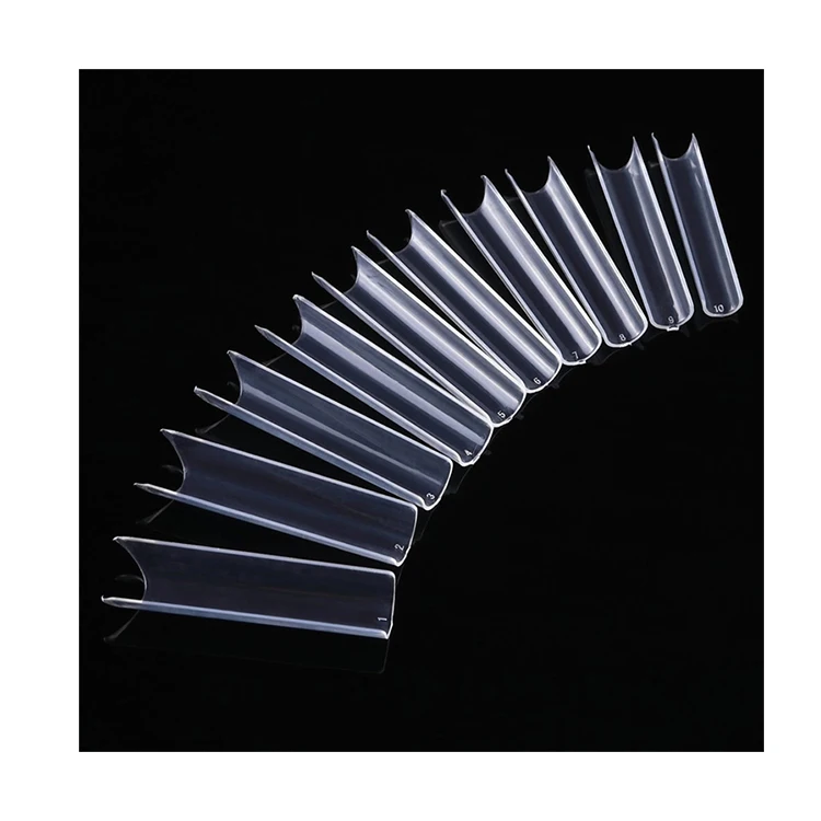 2022 Hot Selling 200pcs Acrylic Artificial Kit  Extra Long No C Curve Half And Full Cover Salon Art Finger Nail Tips