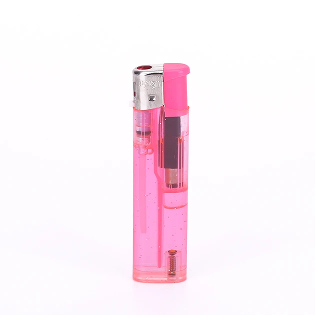 semi transparent  refillable plastic lighter