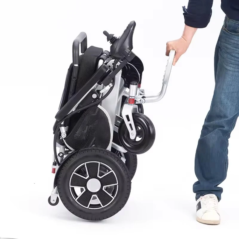 2024 Aluminum Lightweight Electric Folding Healthcare Fold up Quickie Power Wheelchair Thailand Electric Wheelchair For Sale