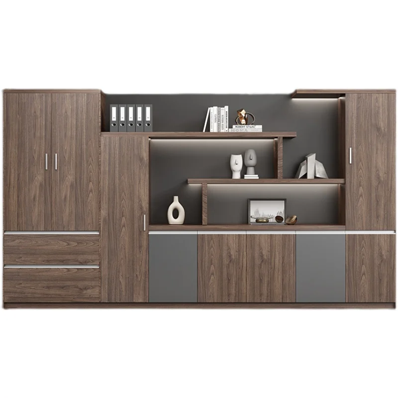 Modern Office Furniture Office Desk Shelf File Cabinet wooden Furniture Office filing display Cabinet Small Home Storage Cabinet