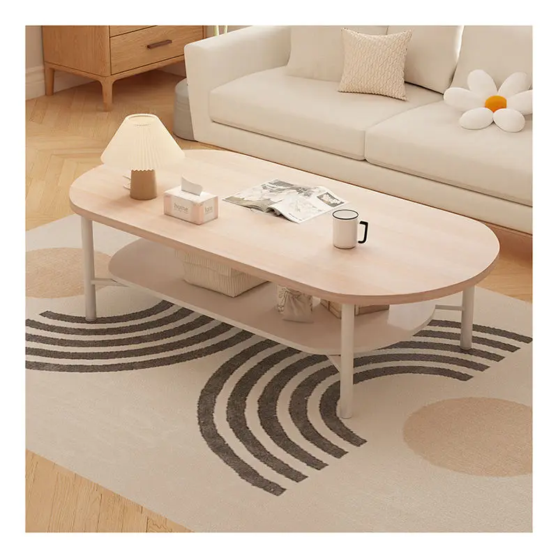 Factory Sale Sofa Tea Table Wooden Center Table Storage Coffee Table
