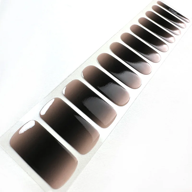 Wholesale Quality 30s Fast Dry Real Gel Nail Stickers Wrap Grid Nails Polish Tickers Wraps Stripe