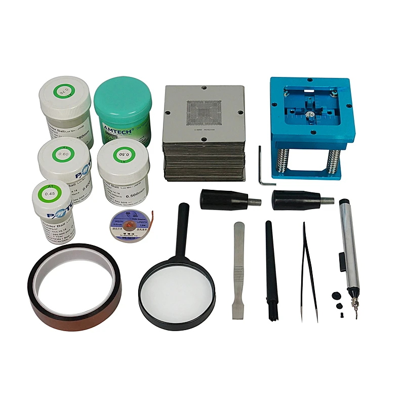 hot sell ! Full 184pcs 90mm BGA Stencil Full Kit For Laptop + Desktop + RAM + XBOX/PS3/WII GPU CPU