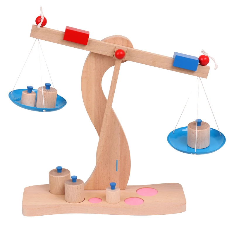 Montessori Math Number Scale and Set Toy Wooden Early Educational Balance Toy Kindergarten Activities Learning Game children toy