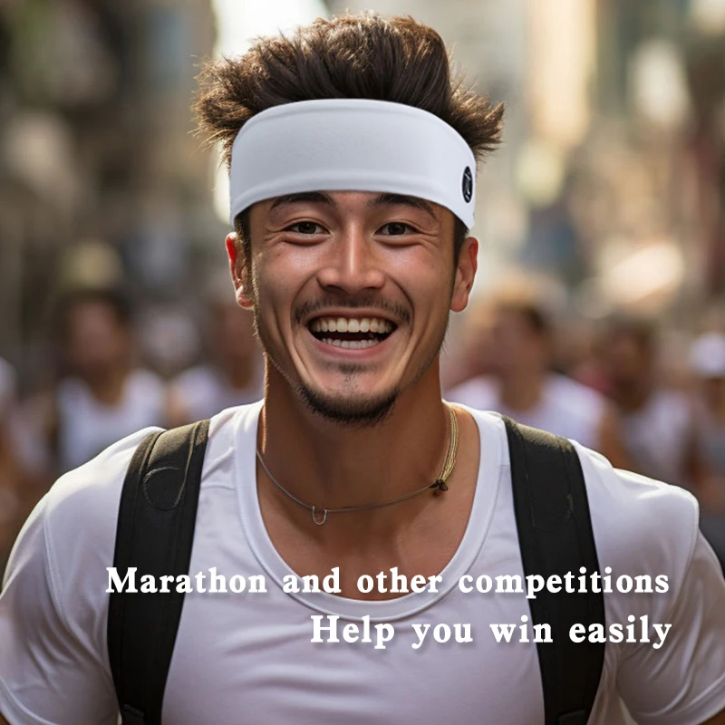 TU Unisex Breathable Protective Fitness Hair Band Polyester Hairband Gym Sweat Wick Men Headband Sport Women Exercise Head Band