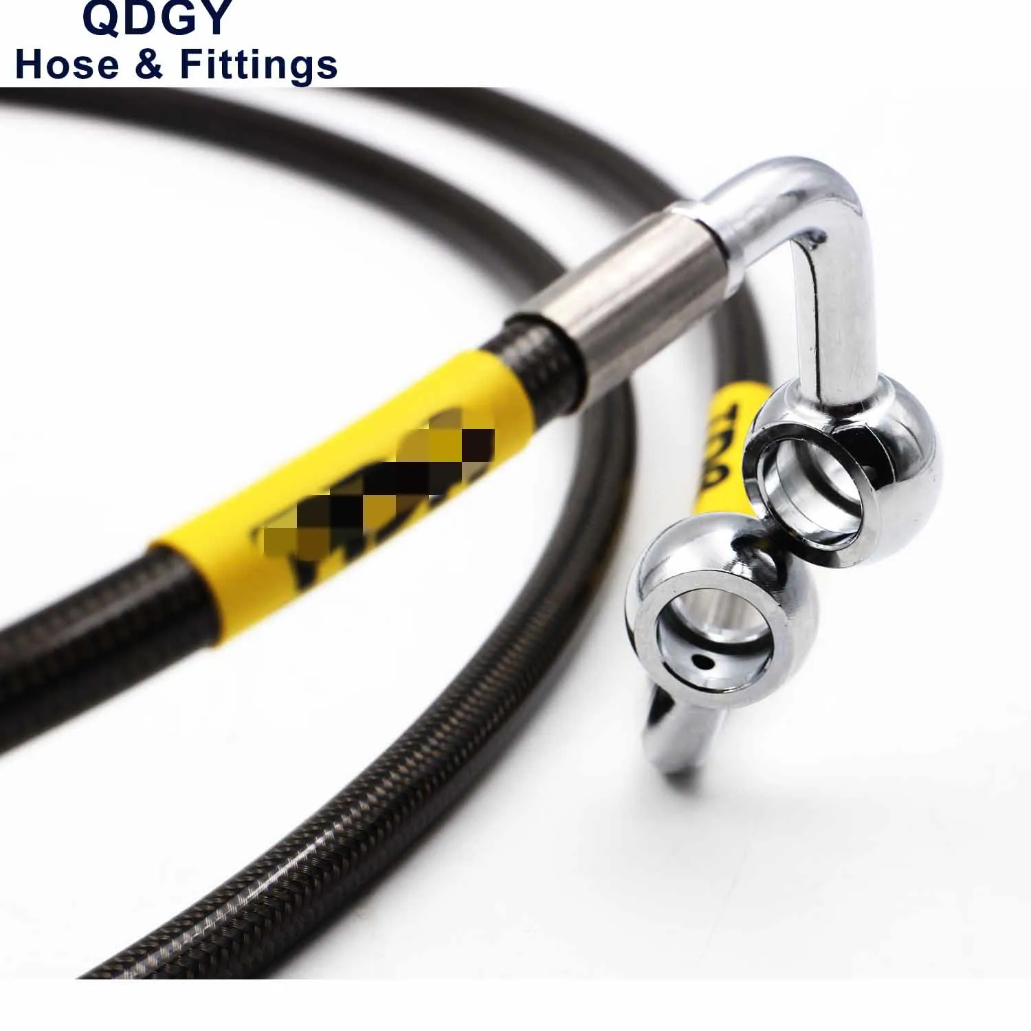 DOT Approved Japanese car Motorcycle Front Rear black PVC cover 304 Stainless Steel wire braided Banjo End Brake Hose Line Kits
