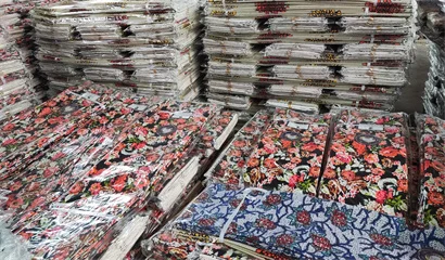 Custom High Quality wax fabric weifang ghana wax print fabric wax dyed fabric BATIK