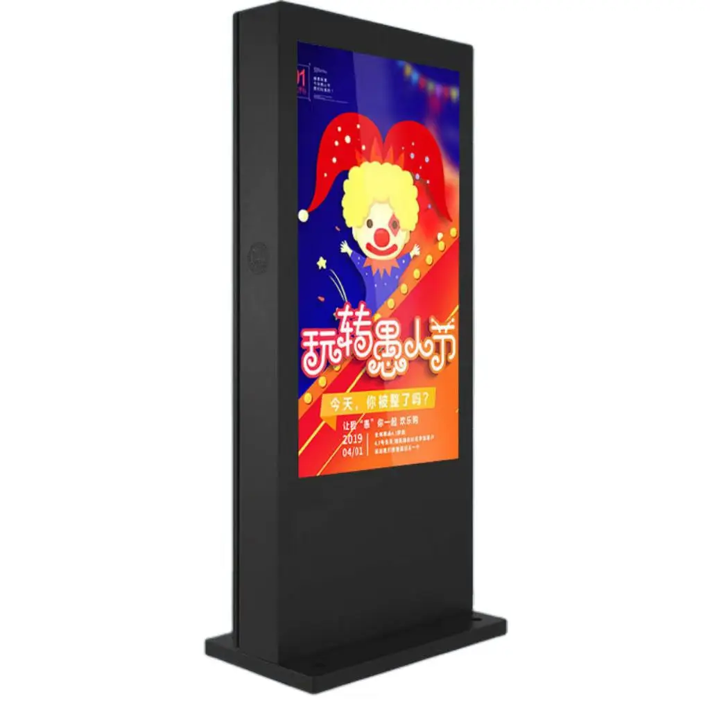 55 inch 4k outdoor player hd lcd touch screen indoor advertising totem kiosk cms software led digital signage and display