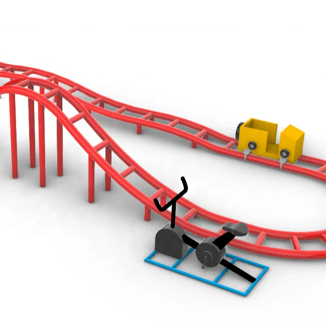 2023 China newest profitable amusement business most popular amusement park rides unpowered roller coaster for sale