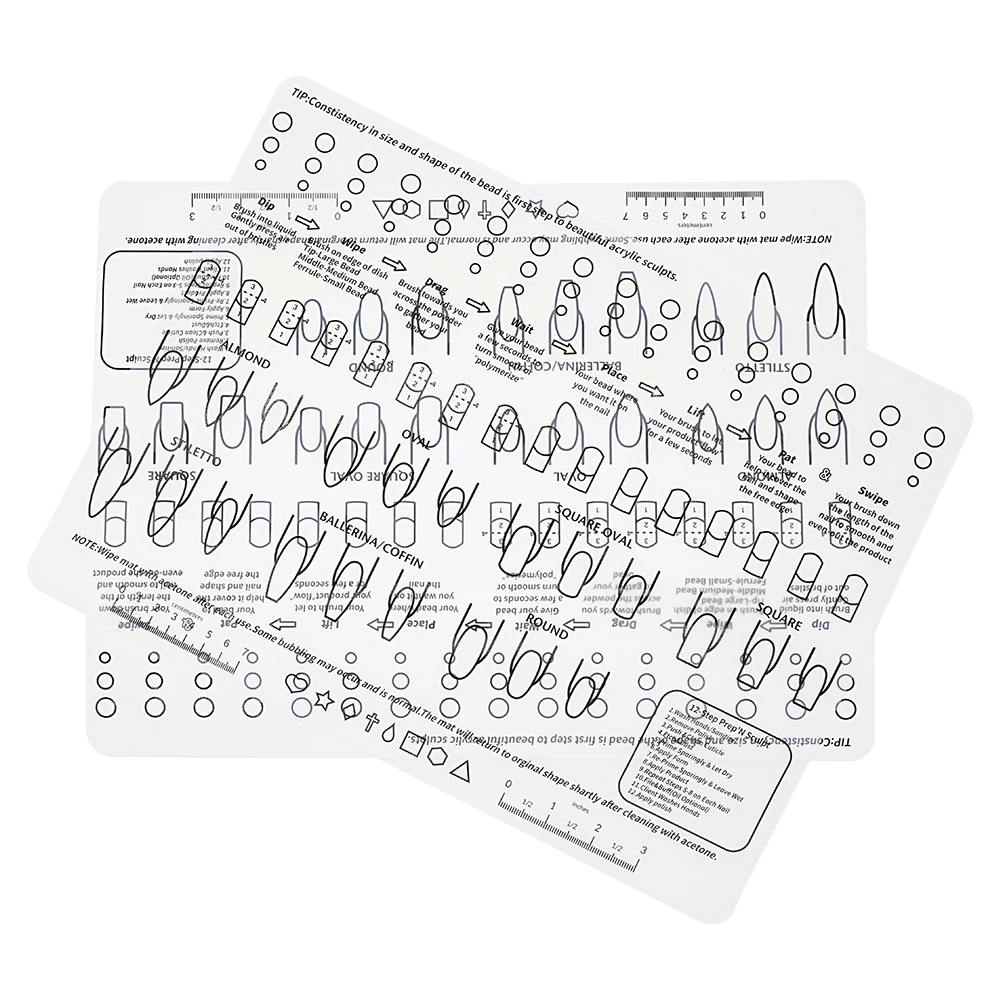 Foldable Washable Nail Art Silicone Mat Practical Workspace Design Plate for Stamping Reverse Stamp Nail Supplies