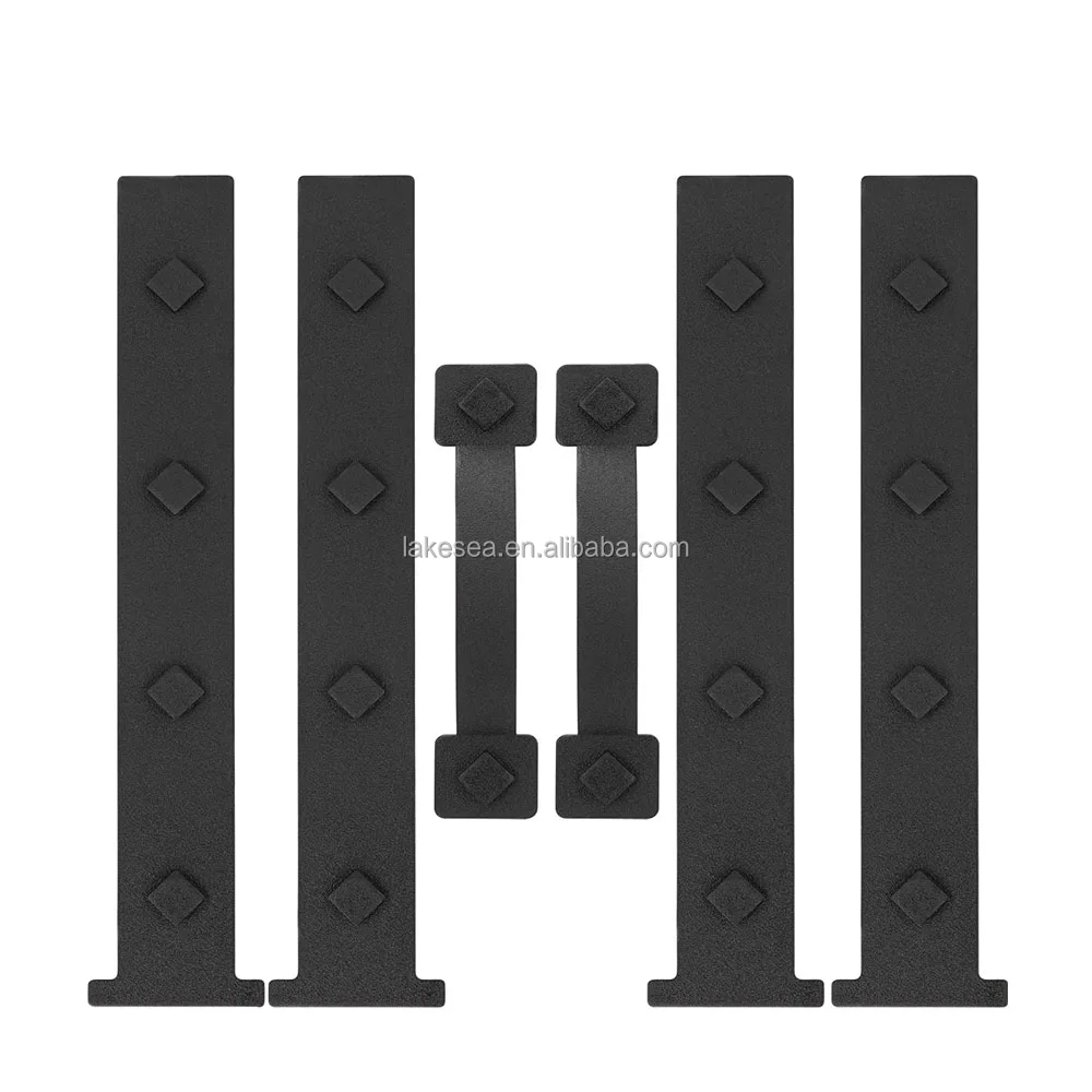 Black Magnetic Steel Garage Door Handles Hinges