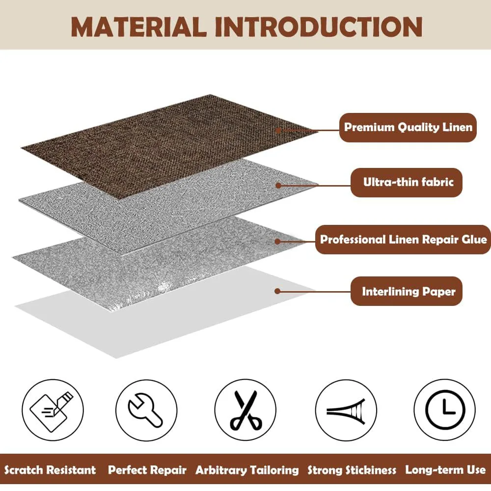 16x40 inches 100% polyester couch sofa patch tape linen repair patch sofa fabric for furniture refinishing