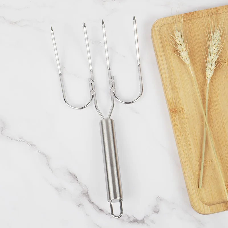 Sanwei Barbecue Accessories Roast Leg of Lamb Chicken Fork Stainless Steel Barbecue Roasted Turkey Fork