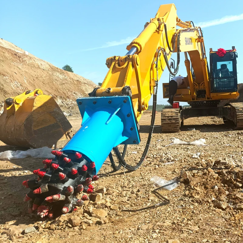 YD-10RD Hot Sale High Quality High-strength Easy Installation Excavation Drum Cutter for Digger Attachments