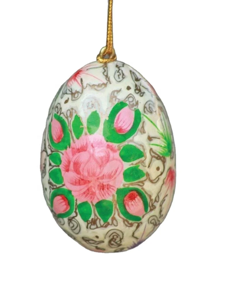 artificial easter egg ornament for easter decoration kashmiri paper mache handicrafts