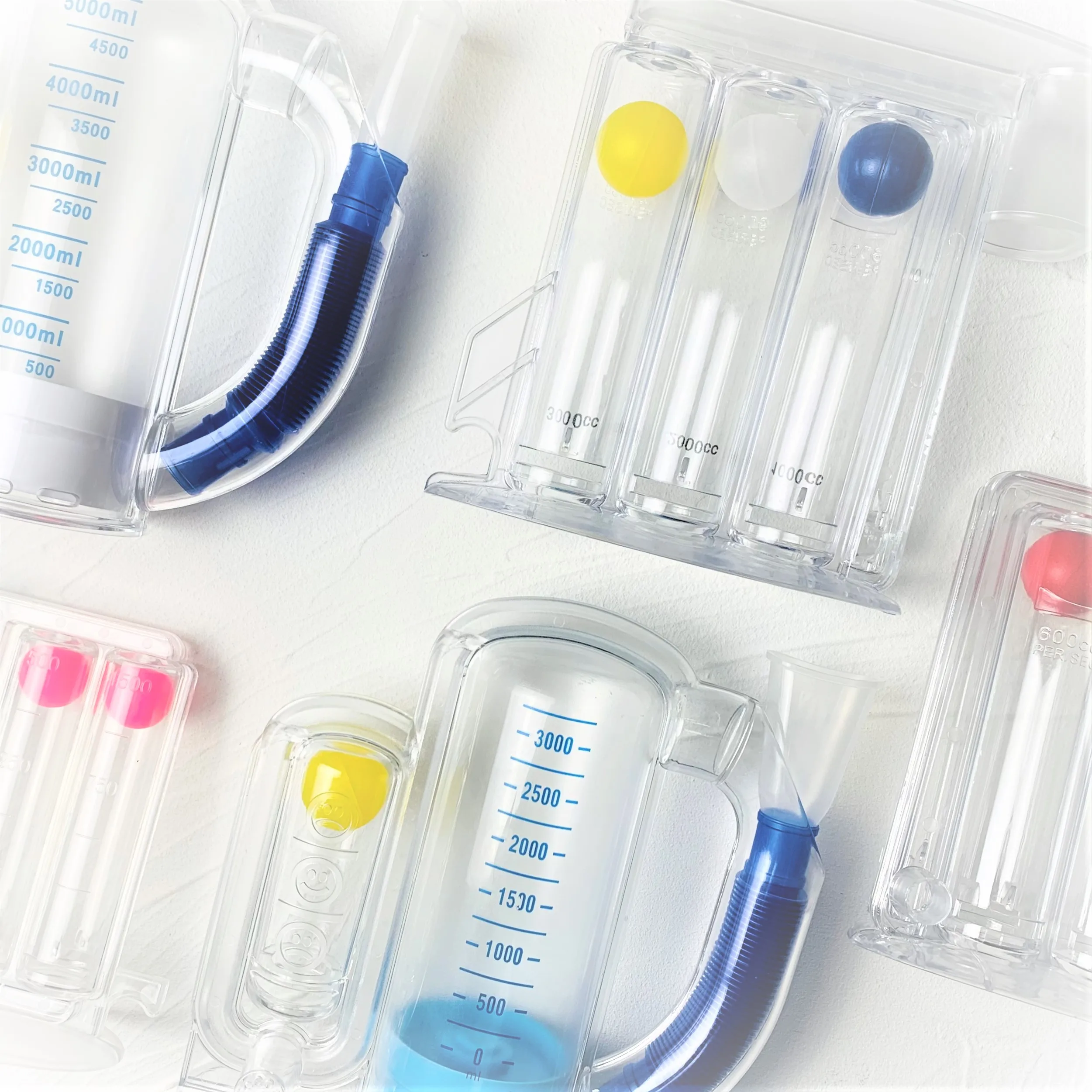 4 ball Digital Spirometer Volumetric Incentive Spirometer Lung Spirometer Quadruple Ball-Expiratory&Inspirator