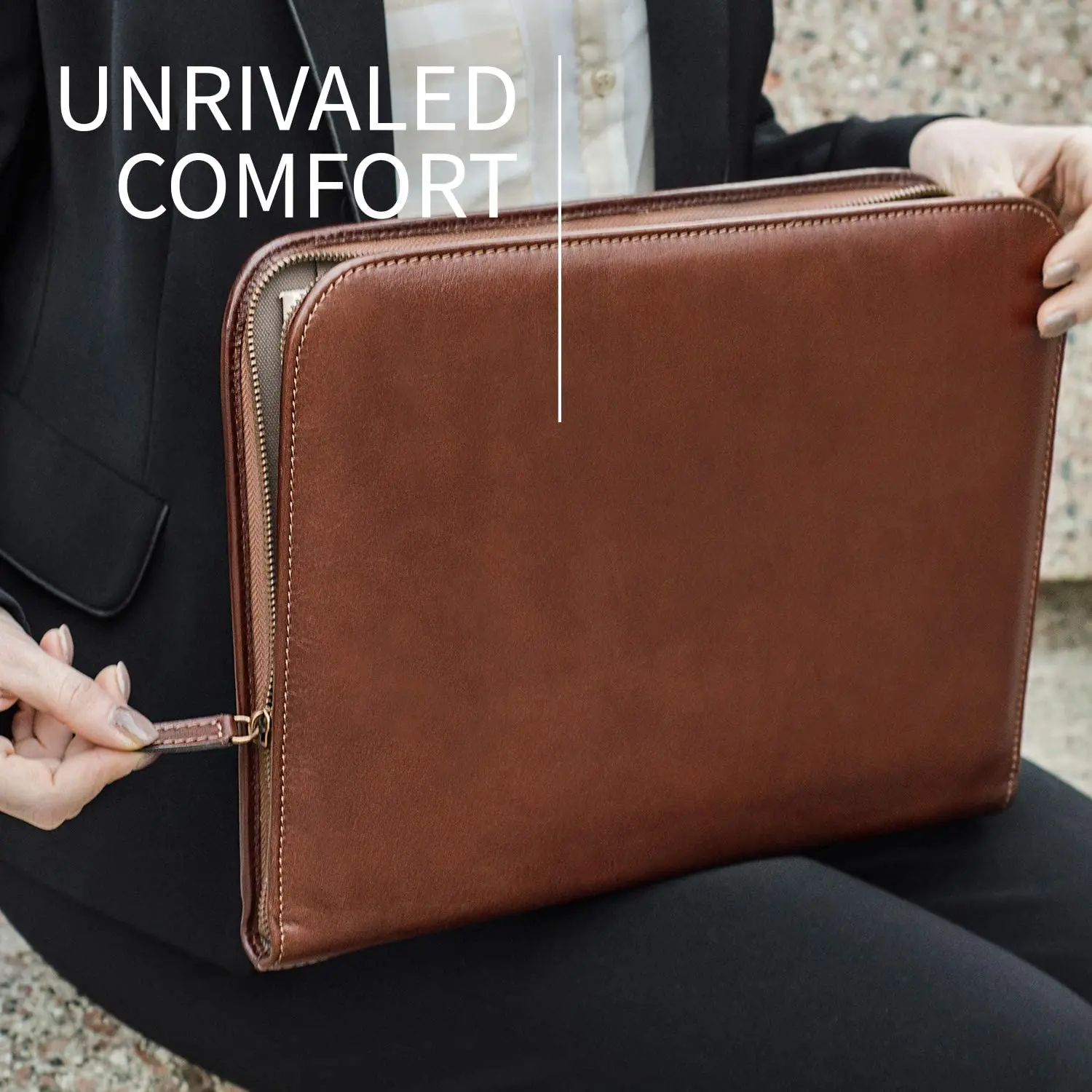 
Office Portfolio Organizer Business Padfolio A4 PU Leather Conference Folder Holder 