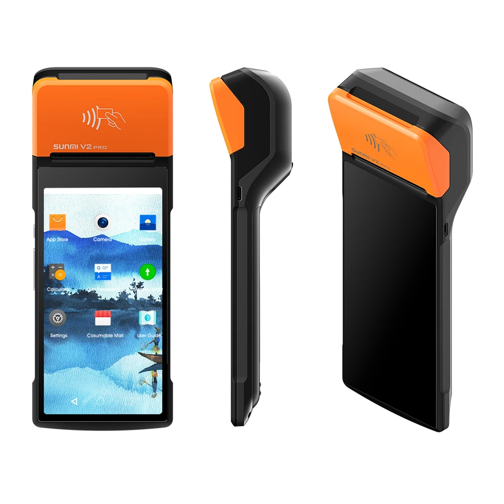 Brand SUNMI 4G Android 7.1 NFC 1D/2D electronic product terminal de paiement android machine pos system for supermarket