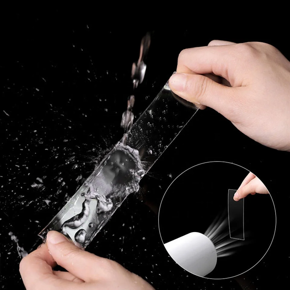 Nano Double Tape Transparent Sided Tape No Trace Reusable Waterproof Adhesive Strong Wall stickers For Bathroom kitchen