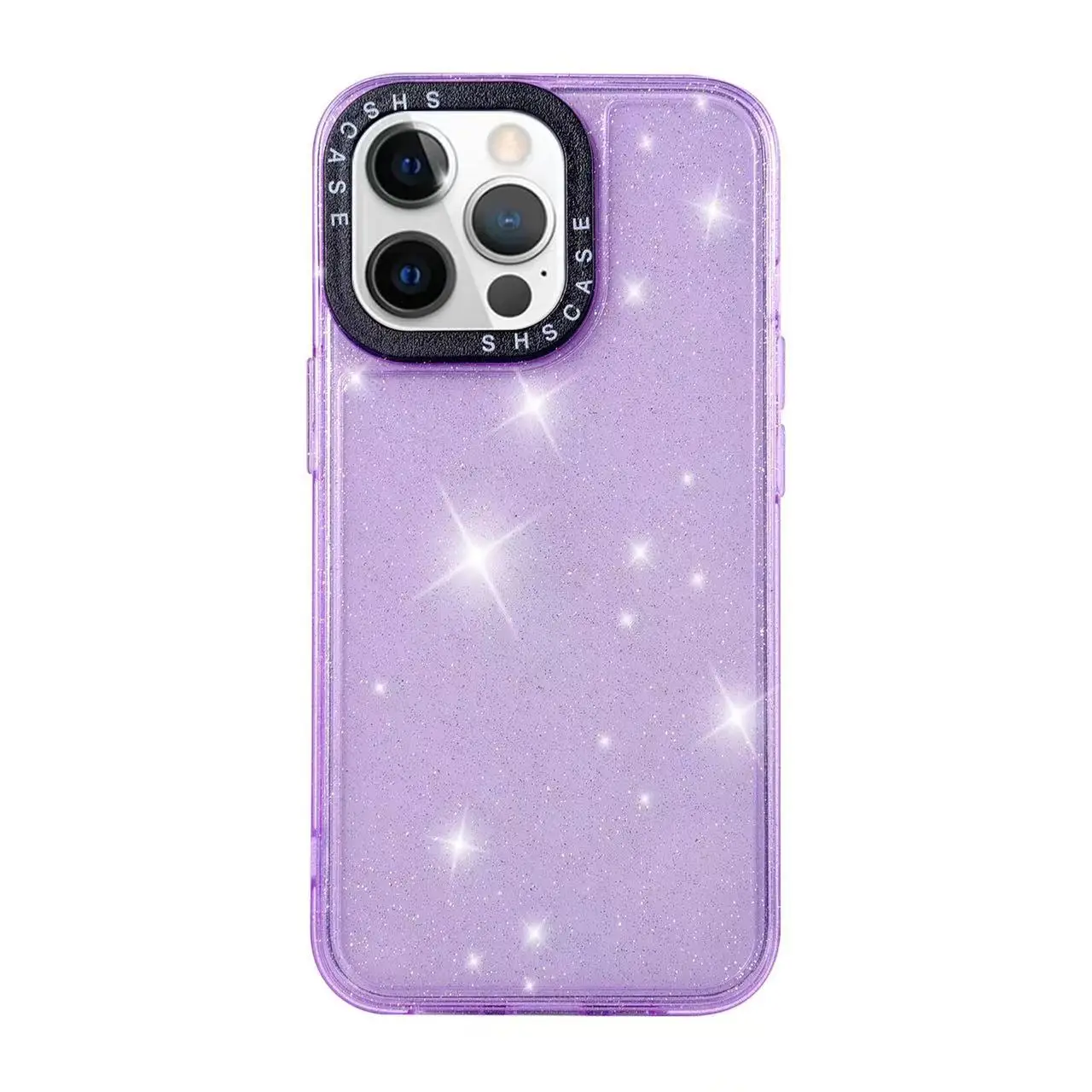 Clear Glitter Silicone Case with Logo Camera Protection for iPhone 13 Glitter Case