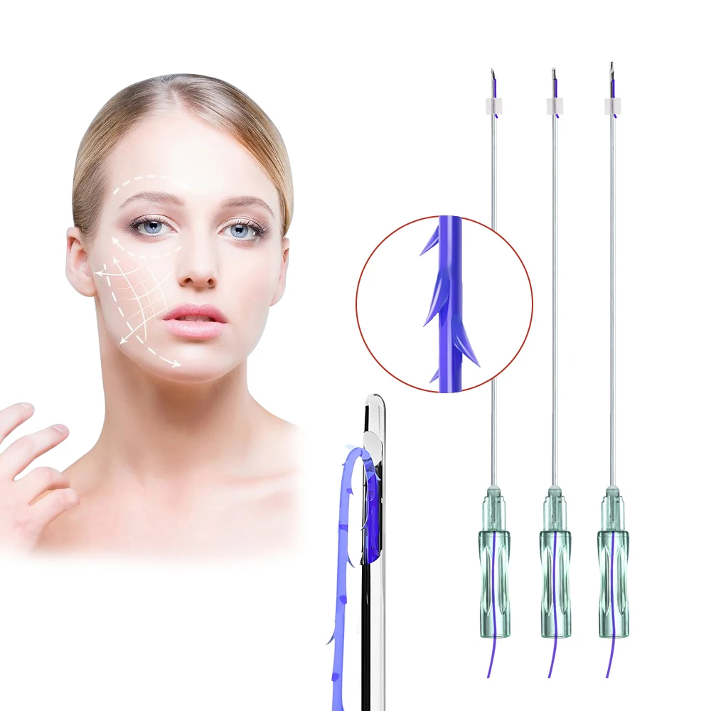 Medical Spa Hilos Cog 4D Threads Tensores Blunt w 21G 100mm Face Lift Pdo
