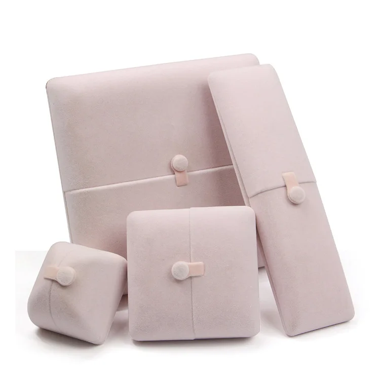Pink Double Opening Jewelry Box Ring Box Velvet Wedding Necklace Jewelry Package Bracelet Pendant Gift Box