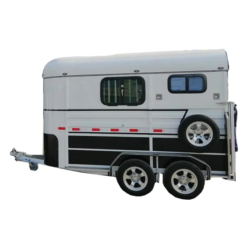 Hot Sale Modifiable Food Ice Cream Food Truck Horse Trailer Transport 2 Horses Pull Carriage