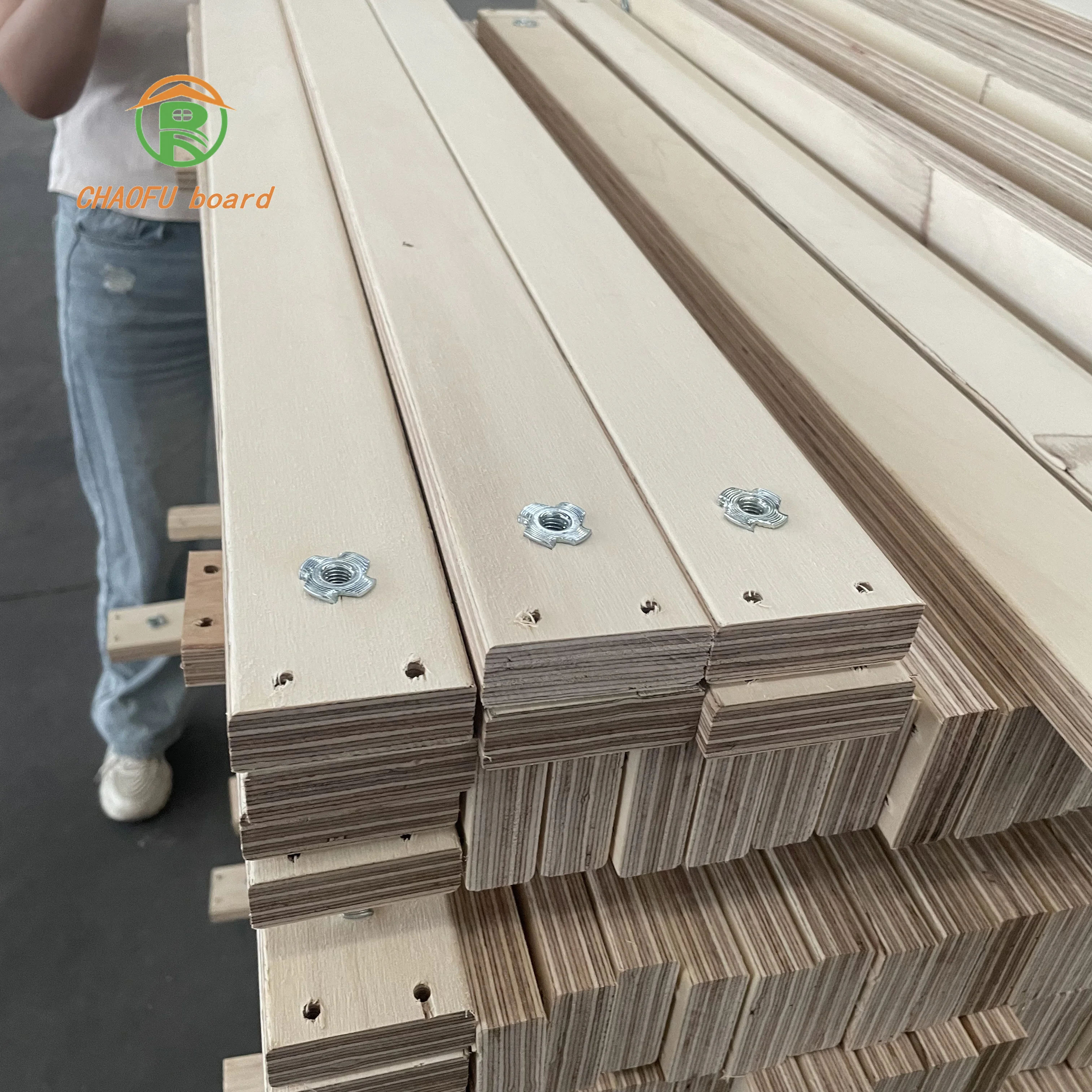 plywood deep processed LVL board punch holes  slot chamfer customization wood furniture sofa bedstead bed use
