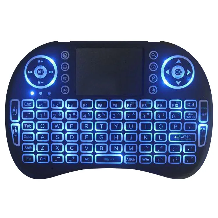 I8 Rechargeable Mini Keyboard for Xiaomi Pad TV Box Remote Control Touchpad Air Mouse 2.4G Wireless RGB Backlit Gaming Keyboard