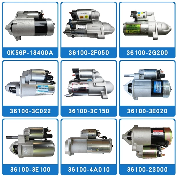 Car starter starter motor 36100-2G000 36100-2G200 suitable for Hyundai Santafe Ix35 Tucson Kia Sorento Sportage Cadenza Carens