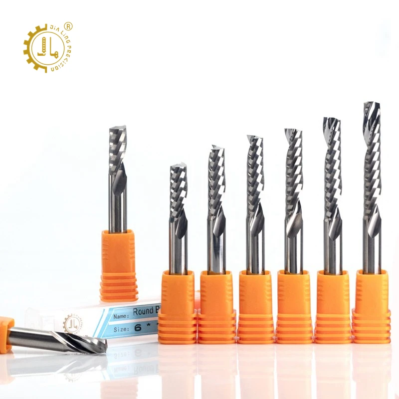 8mm Upcut Spiral Bit CNC Router Bits Supplier Spiral Carbide Milling Cutter For Acrylic End Mill