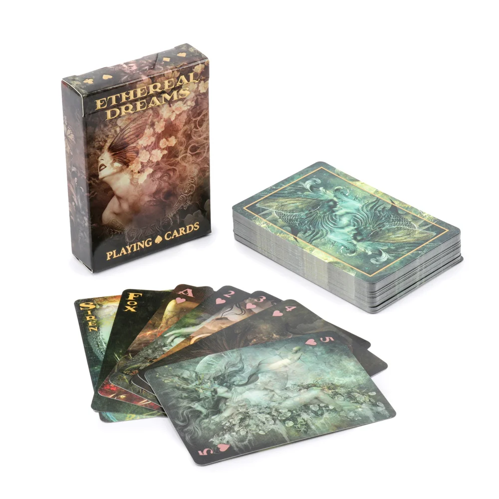 Custom Logo Printing Poker Smooth Waterproof Gold Plated Creative Gift Durable Paper Poker Playing Card