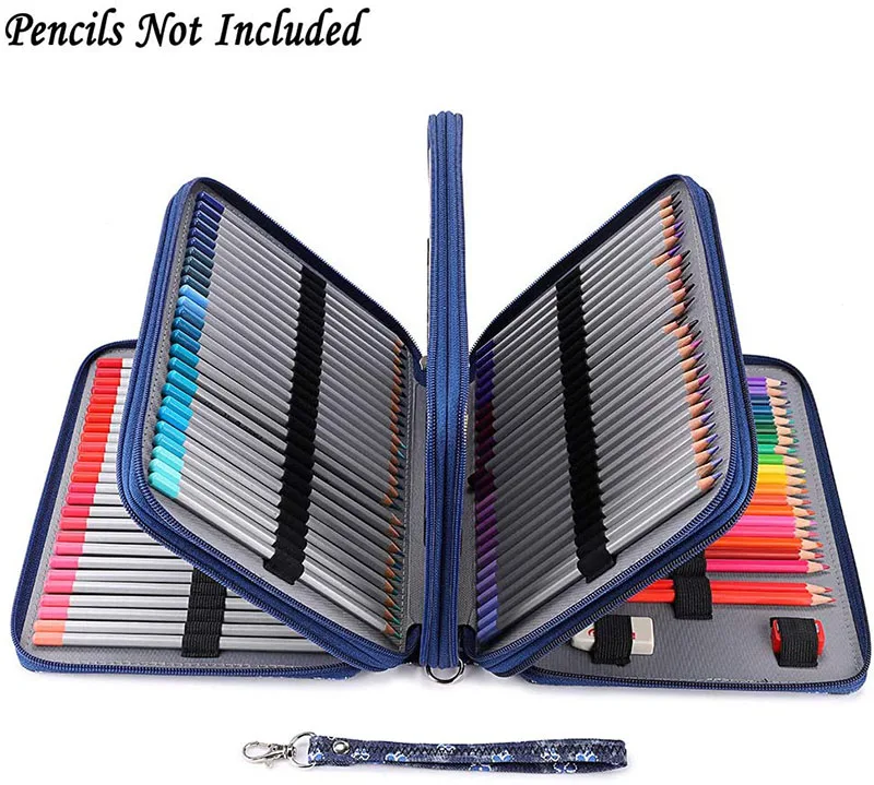 Portable large capacity colored anime pencil case