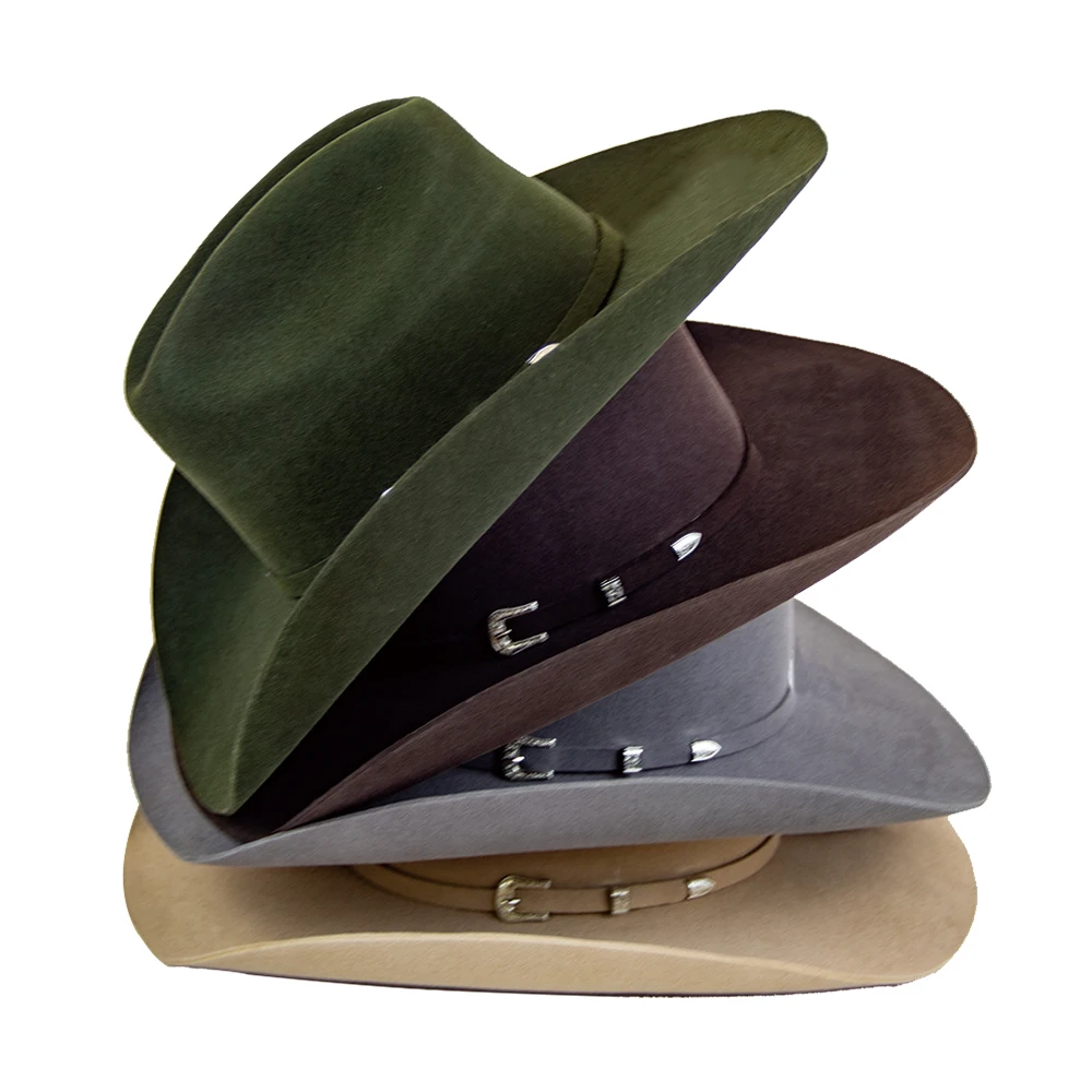 LIHUA 2024 Fashion Western High Quality Cheap Cow Boy Hats Fedora Hats felt Women Ladies Designer Wool Cowboy