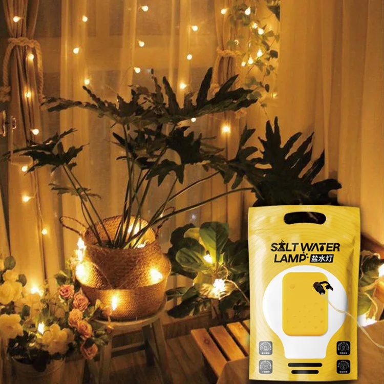 Hot Sale Eco-friendly Emergency Salt Water Powered Lamp With String Lights Portable Salt Water Lamp Power Bank For Outdoor
