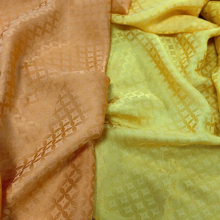 High-end Customization 100% Silk Jacquard Dyed Fabric Sambo Satin