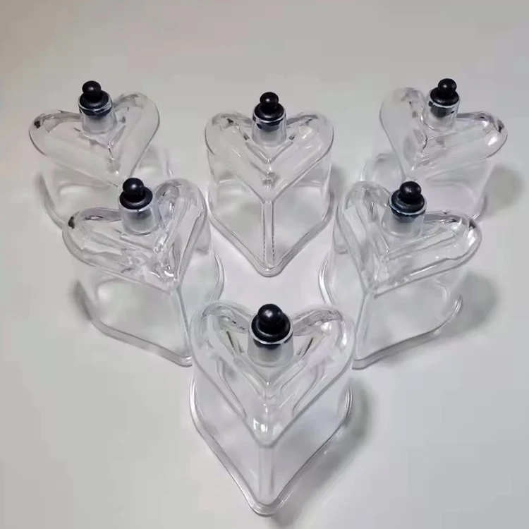 4pcs/set Love cupping Plastic hijama Cups star cupping set ventouse body massage therapy Vacuum heart shape cupping set