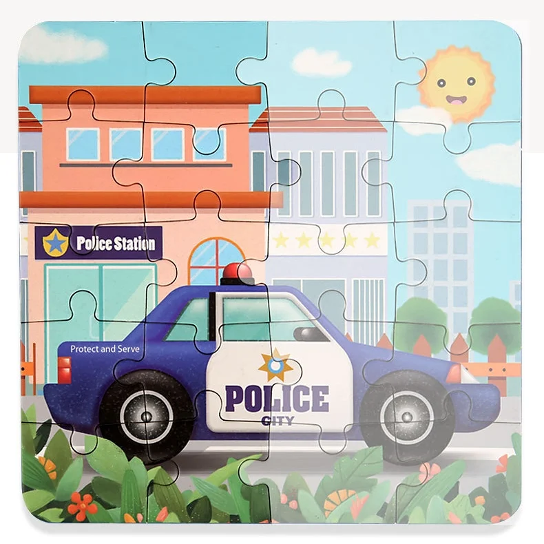 Kids Wooden Jigsaw Puzzle Magnet Book Magnetic Puzzles Travel Game Toys for Kids