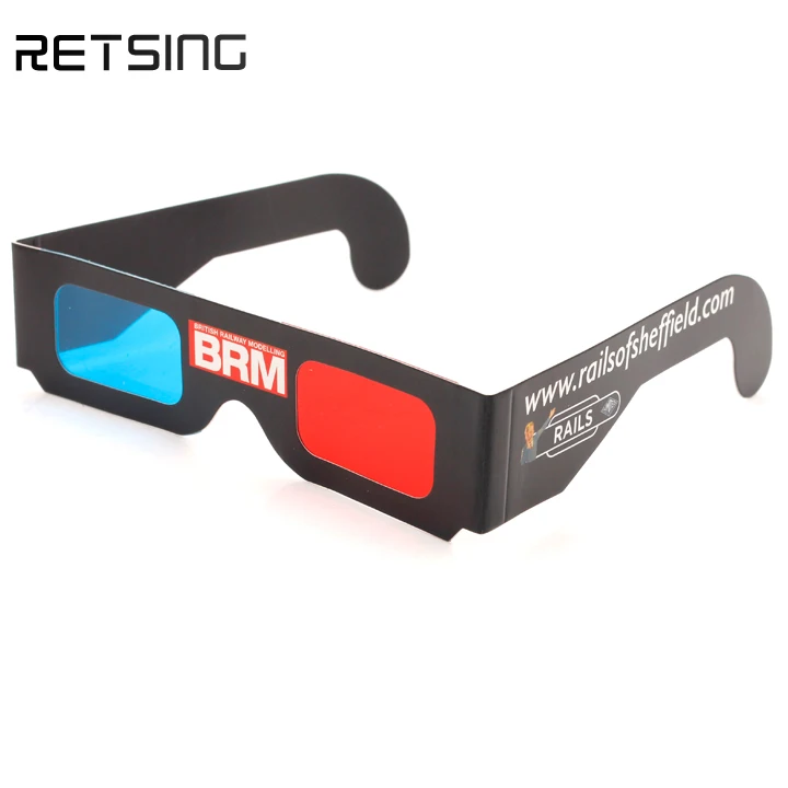 
Wholesale Red Blue Anaglyph 3d Cardboard Glasses for 3D Movie Video Game Pictures Viewing 