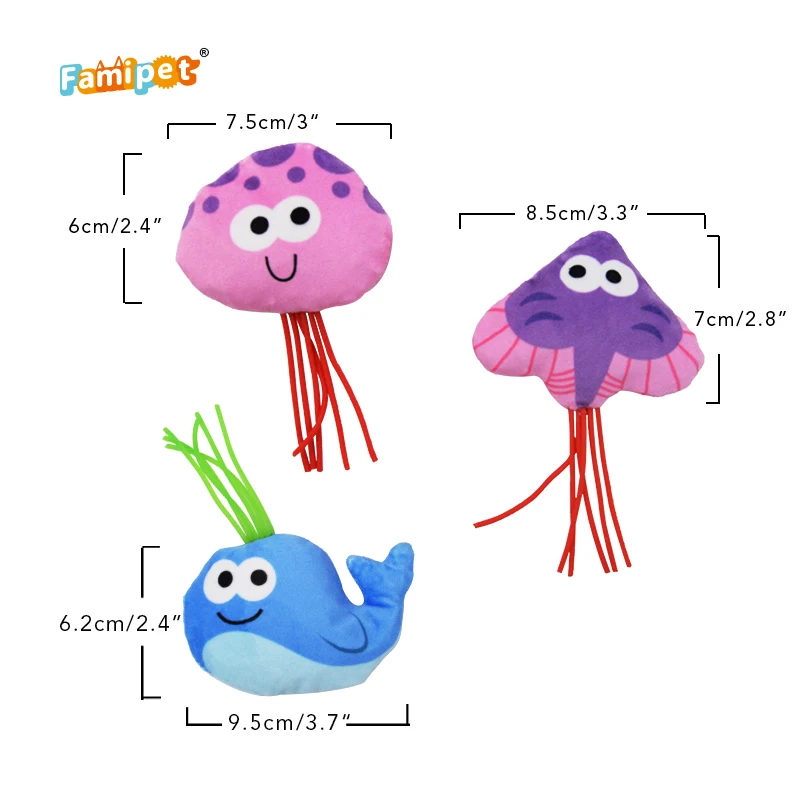 Famipet новый дизайн на заказ серия морских животных мягкая плюшевая игрушка для домашних
